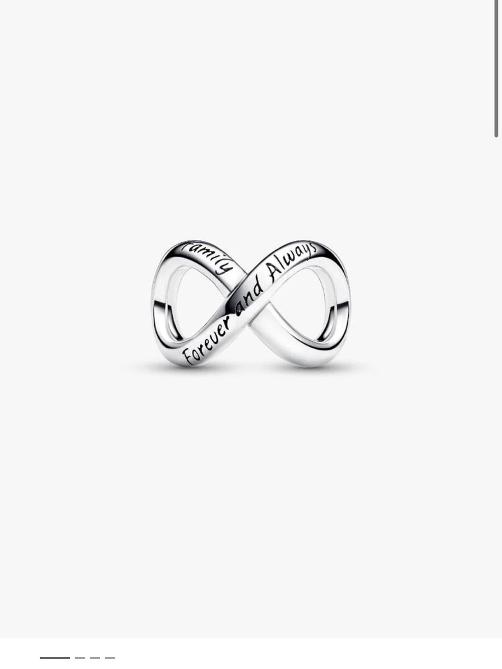 Forever and Always Infinity Charm - Silver